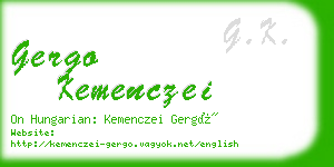 gergo kemenczei business card